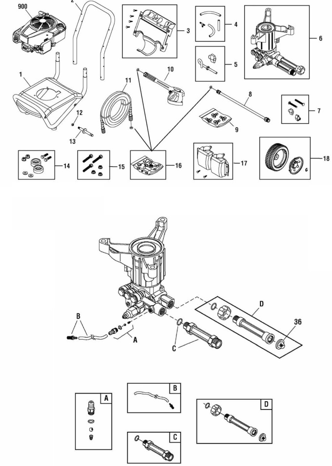 POWERBOSS 020448-0 Pressure Washer Parts